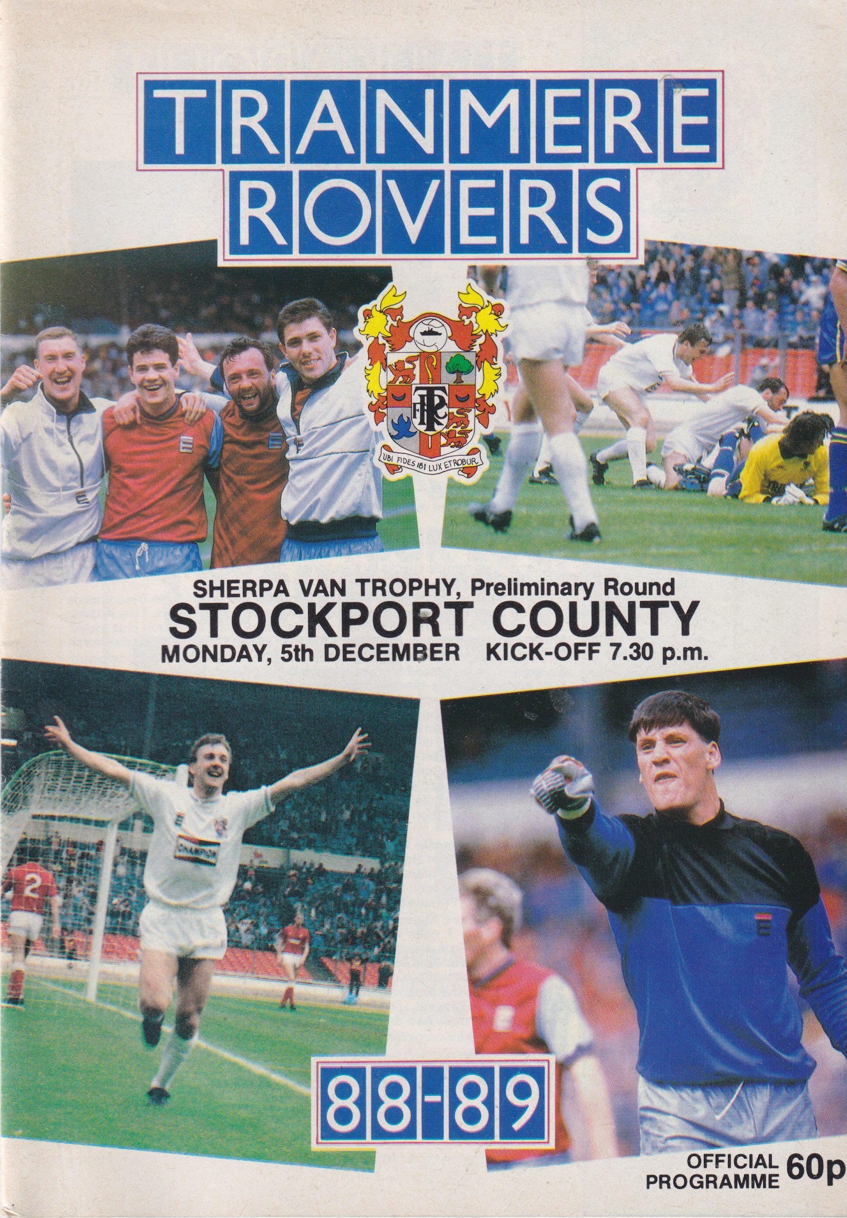 Tranmere Rovers v Stockport County match programme
